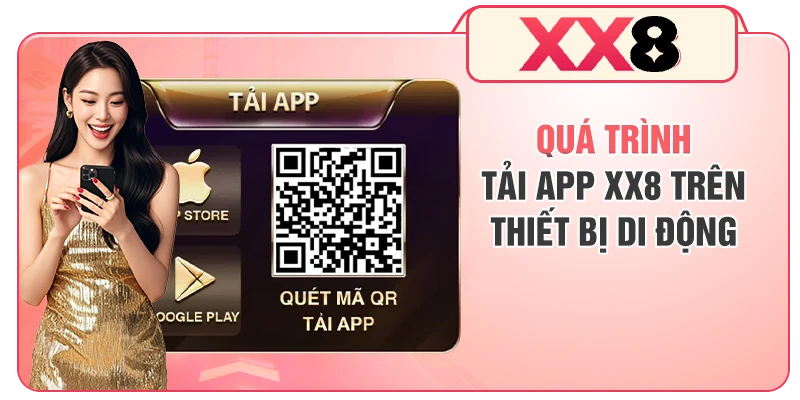 Quá trình tải app XX8 trên thiết bị di động